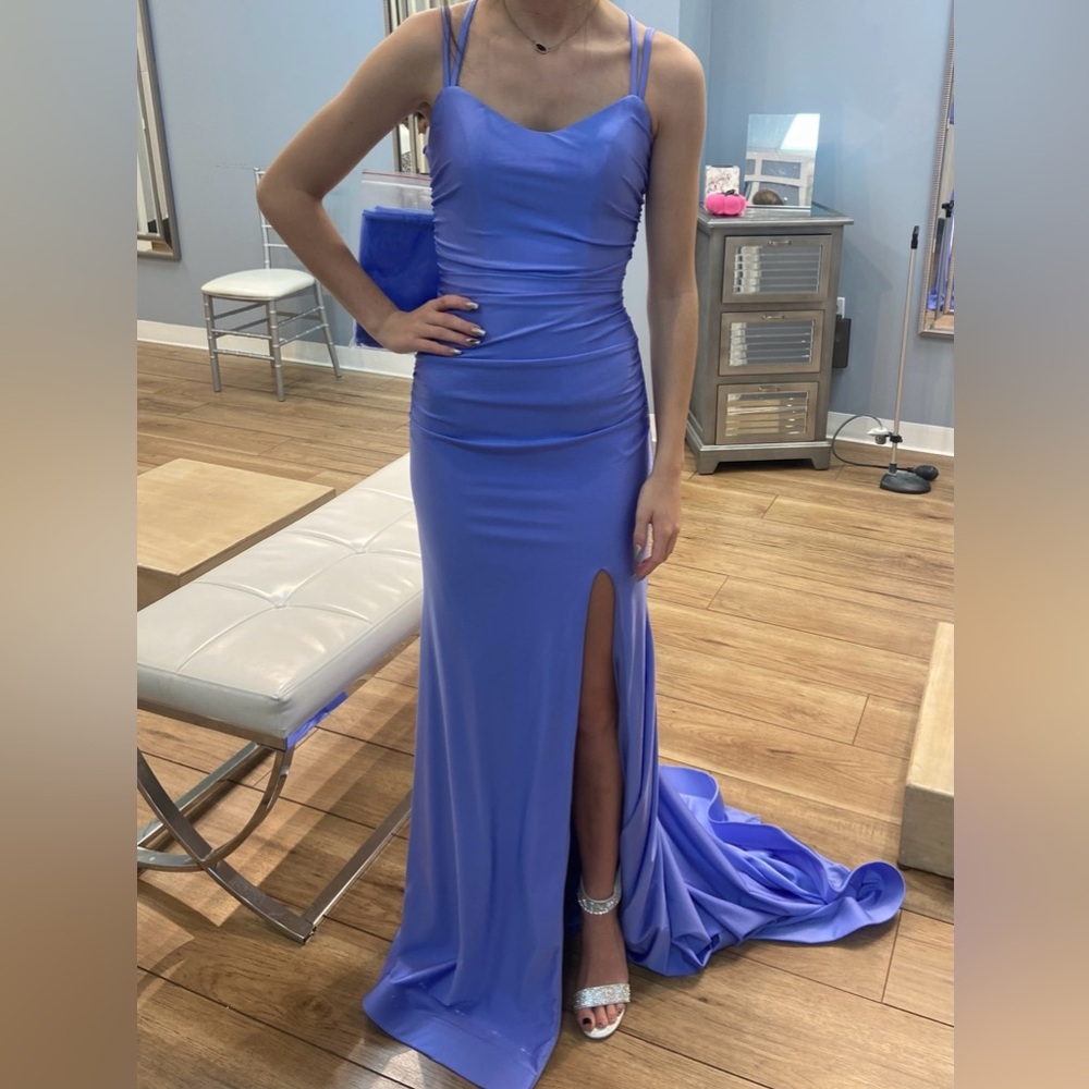 Evening gown, corset back, train